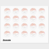 Autocollant Mariage de fleurs roses (Feuille)