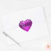 Autocollant Mariage de flocons de neige violet et  (Enveloppe)