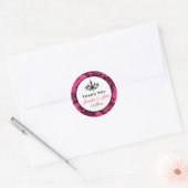 Autocollant Mariage de lustre rose noir (Enveloppe)