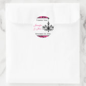 Autocollant Mariage de lustre rose noir (Sac)