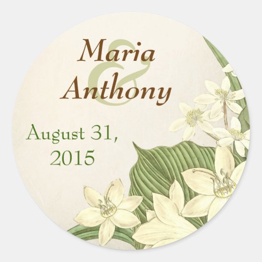 autocollant mariage de lys (Devant)