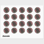 Autocollant Mariage de monogramme à fleurs roses r (Feuille)