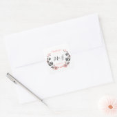 Autocollant Mariage de monogramme à fleurs vintage (Enveloppe)