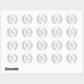 Autocollant Mariage de plume de Boho rustique (Feuille)