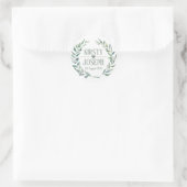 Autocollant Mariage de plume de Boho rustique (Sac)