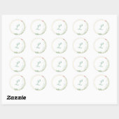 Autocollant Mariage Eucalyptis Monogram (Feuille)