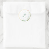 Autocollant Mariage Eucalyptis Monogram (Sac)