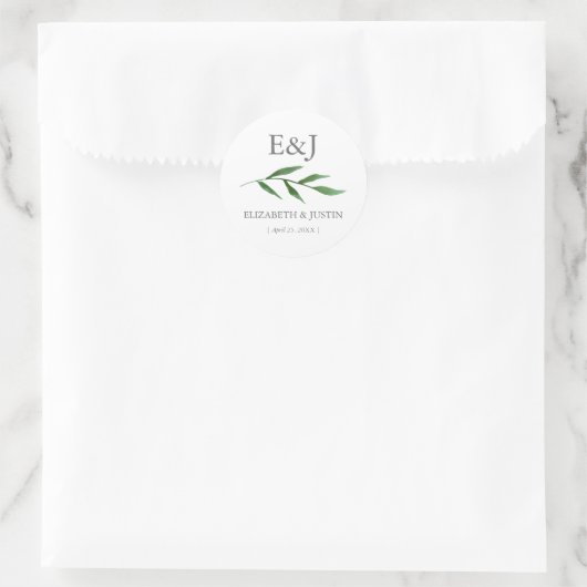 Autocollant Mariage Feuille luxuriant (Sac)