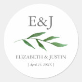 Autocollant Mariage Feuille luxuriant (Devant)