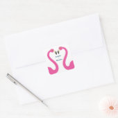 Autocollant Mariage Flamant rose rose (Enveloppe)