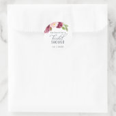 Autocollant Mariage Fleur Burgonde (Sac)