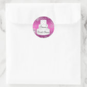 Autocollant Mariage Gâteau Monogramme Rose (Sac)