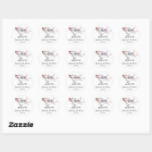 Autocollant Mariage Inséparable en fleurs de ceris (Feuille)