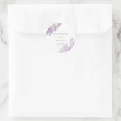 autocollant mariage lavender or encre carré (Sac)
