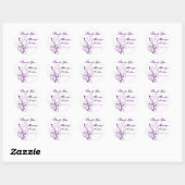 Autocollant Mariage Lilac blanc 1,5 po (Feuille)