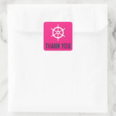 Autocollant Mariage marine et rose chaud (Sac)