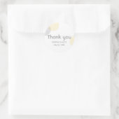 Autocollant mariage moderne Letterpress Style Circ (Sac)