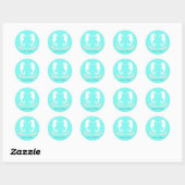 Autocollant Mariage moderne Seahorses (Feuille)