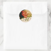 Autocollant Mariage monoRose Monogram M (Sac)