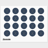autocollant mariage nautique moderne (Feuille)