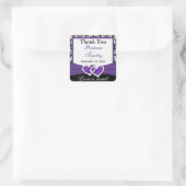Autocollant Mariage noir blanc violet Damask 1,5 p (Sac)
