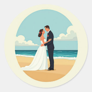 Autocollant Mariage Ocean Romance