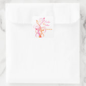 Autocollant Mariage orange rose blanc de 1,5 po (Sac)