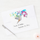 Autocollant Mariage personnalisé Hummingbird & Fuc (Enveloppe)