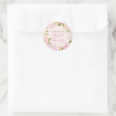 Autocollant Mariage Printanier Rose Rose (Sac)
