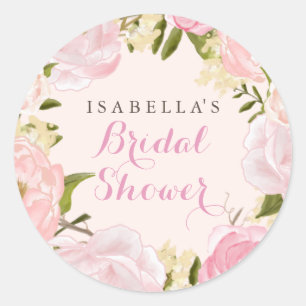 Autocollant Mariage Printanier Rose Rose