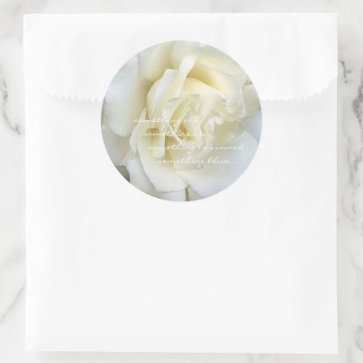 Autocollant mariage...quelque chose emprunté (Sac)