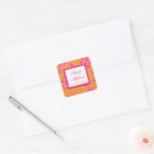 Autocollant Mariage rose, blanc, orange 1,5 po Car (Enveloppe)