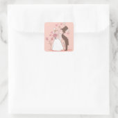 Autocollant Mariage rose de mariée et de chambre (Sac)