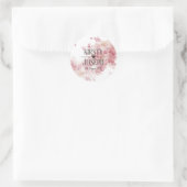 Autocollant Mariage rose floral en plumes de Boho  (Sac)