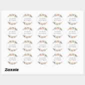 autocollant mariage rose moderne (Feuille)