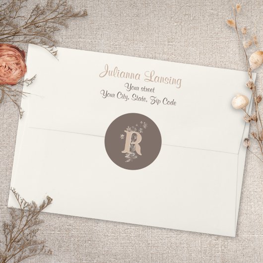 Autocollant mariage Rustic Boho Fleur sauvage neut