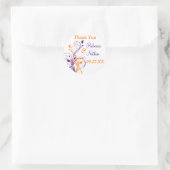 Autocollant Mariage violet orange blanc 1,5 po 6 (Sac)