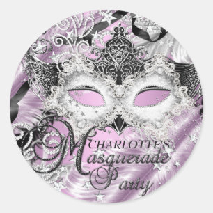 Autocollant Mascarade Mascaré Lilac Argent
