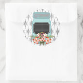 Autocollant Mason Jar Floral Custom Text (Sac)