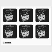 Autocollant MASQUE Blanc Argent Noir Fête (Feuille)
