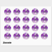 Autocollant Masque de Dentelle Violet Argent Masca (Feuille)