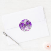 Autocollant Masque de Dentelle Violet Argent Masca (Enveloppe)