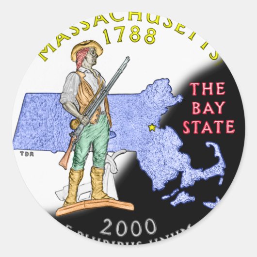 Autocollant Massachusetts (Devant)