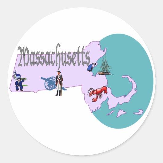 Autocollant Massachusetts (Devant)