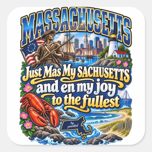 Autocollant Massachusetts (Devant)