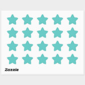 autocollant mat étoile turquoise (Feuille)