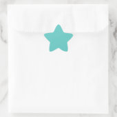 autocollant mat étoile turquoise (Sac)