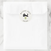 Autocollant Matcha Chat Noir Mignon | Matcha Caty (Sac)