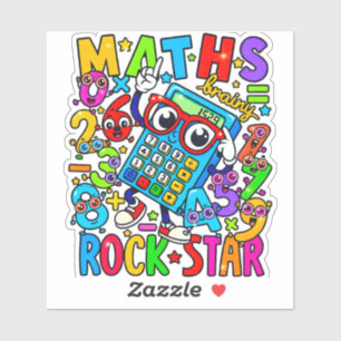 Autocollant Maths Rock Star pour enfants Royaume-U
