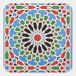 Autocollant maure de carré de tuile